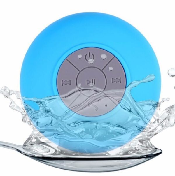Vattentät Bluetooth-högtalare med sugpropp (Blå)